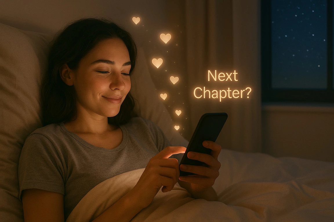This girl is an AI romace story and AI romantasy fan.